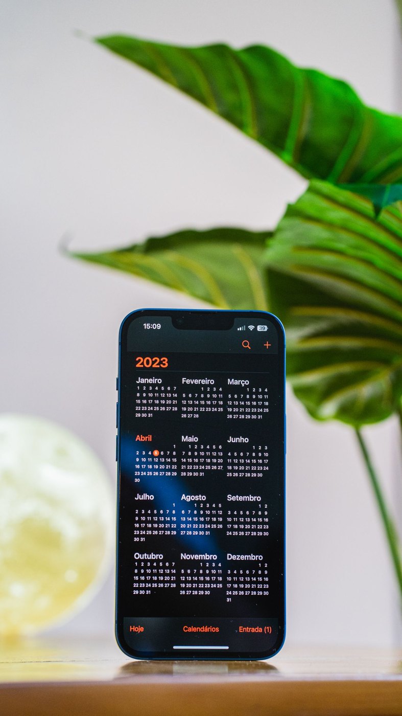 Calendar dates displayed on a smartphone